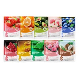 10pz Mascarilla Hidratante Veg-frutal Para Toda Piel