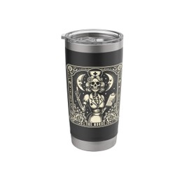 Nurse Skeleton Tarot Card Horror Nursing Nurse RN LPN NP Stainless Steel Insulated Tumbler