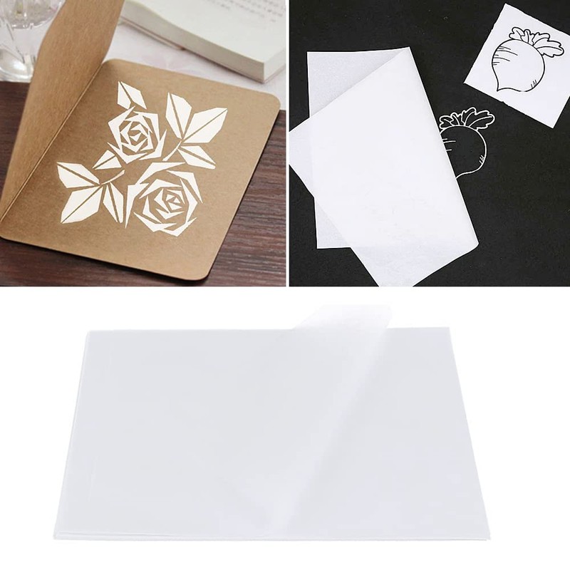 Samcos White Carbon Paper, About 50 Sheets Set, A4 Size,