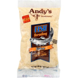 Andy's seasoning, Yellow fish breading for excellent tasting fish and shrimp 10 oz Bag(Pack of 2)