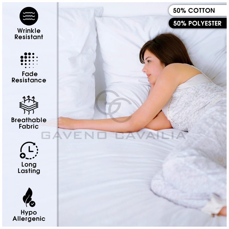 Easy Care King Size Fitted Sheets, Polycotton Extra Deep Fitted