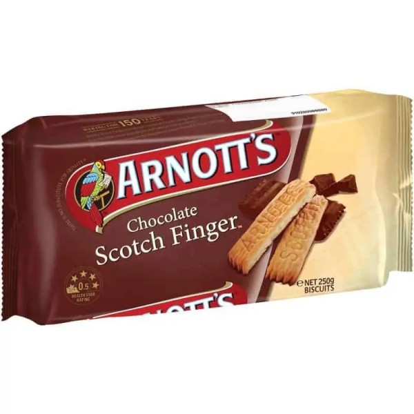 Arnotts Bulk Arnotts Scotch Finger Chocolate 250g ($4.50 each x 12 units)