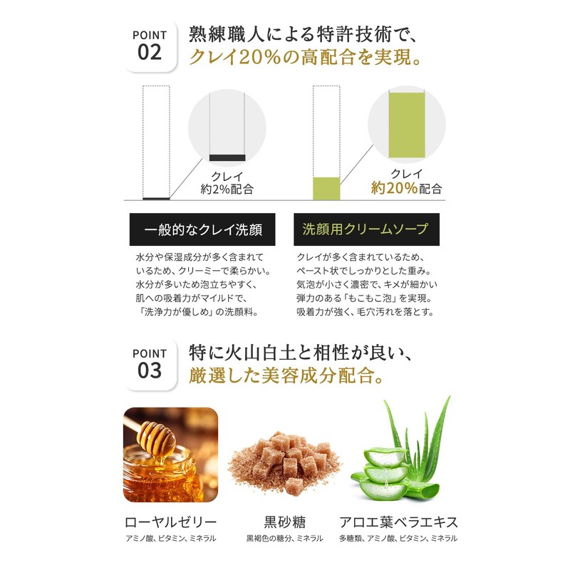 Kingo-Kingo Face Wash Cream Soap, 3.9 oz (110 g), Set