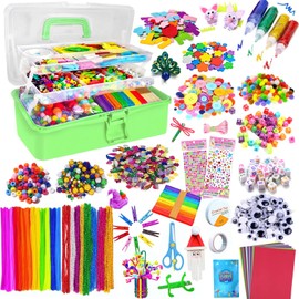 zycBernoi 3000+ Pcs Arts and Crafts Supplies for Kids - Kids Craft kit for Boys & Girls - Craft Box Gift for Ages 4-6, 6-8, 8-12