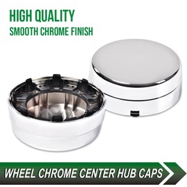 VRracing 2PCS Wheel Center Caps Compatible with 2003-2017 Dodge Ram 3500 1-Ton Dually Wheel Chrome Center Hub Caps Pair