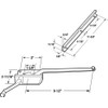 Prime-Line H 3948 9-1/2 In. Bronze Left-Arm Wood Casement Operator