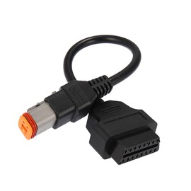Hihaha 4Pin to OBD2 Diagnostic Scanner Adapter Cable for Harley/Inner Motorbike OBDII 16Pin to 4Pin for Reading Diagnostics Info from Scanner/Durable / 1 Pcs