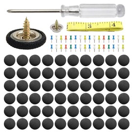 Kewucn 60 PCS Car Roof Headliner Repair Kit, Vehicle Roof Snap Rivets Retainer with Installation Tool, Auto Interior Ceiling Cloth Fixing Repair Button, Suitable for Most Cars (Grid Black)