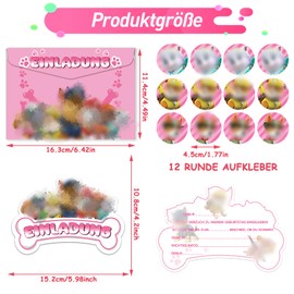 Dekewe Pack of 12 Invitation Cards Children's Birthday Girls Boys, Themed Party Birthday Invitation Cards, Children's Birthday Invitation Cards for Celebrations or Birthday Parties