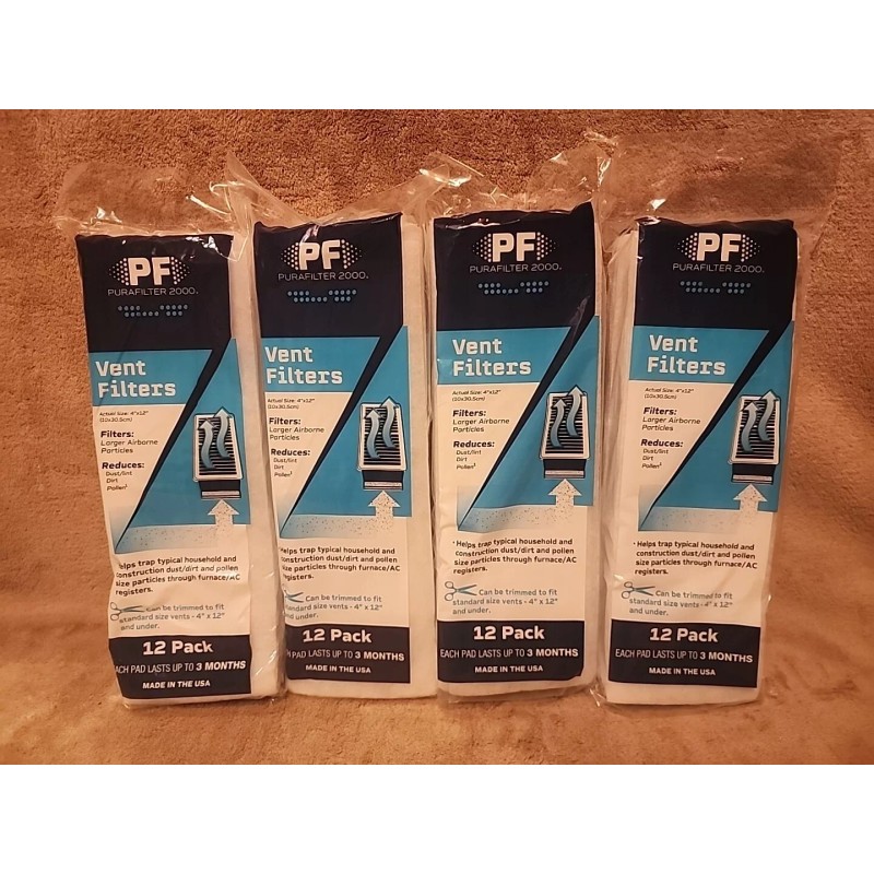 Purafilter 2000 Lot of 4: PF Purafilter 2000 Electrostatic Register