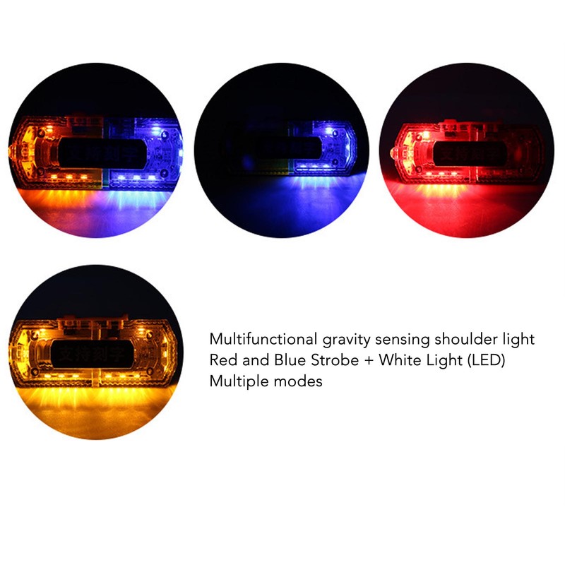 Shoulder Clip Light Rechargeable 500mAh LED High Brightness Auto On