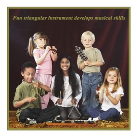 Bztzhm Triangle Instrument Set, Triangle Percussion Instrument, Triangle Musical Instrument, Triangle Instrument, Triangle Musical Instruments, for Early Musical Education, Set of 3