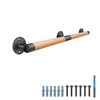 SELEWARE 34 Inch Wood Handrail Indoor Stair Handrail Drywall Mount