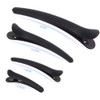 12 Pcs Matt Black Styling Hair Clips Plastic Alligator Hair