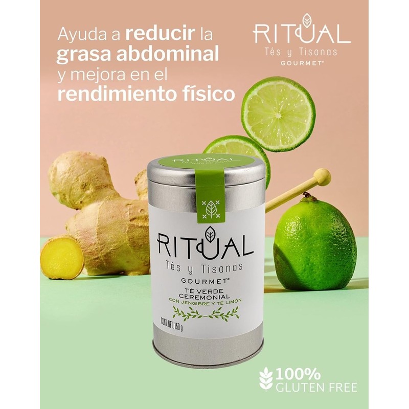 Té Verde con Jengibre y Limón Ritual Gourmet 150 g