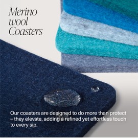 Graf Lantz - Bierfilzl Felt Coasters - Round - 100% Merino Wool - Moisture Wicking - Heat Resistant - Sustainable - Home Decor - Bar Decor - Housewarming Gift - 4 Coaster Set - 4" Circles - Chic