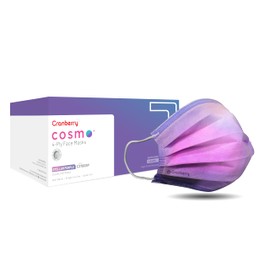 Cranberry USA C2700SP Cosmo Earloop Face Mask, Disposable, Purple (Pack of 50)