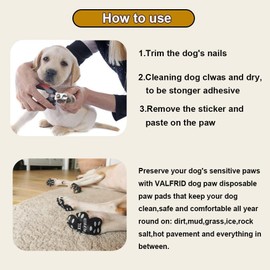 ‌VALFRID Dog Paw Protector Pads,15 Sets-60 Pads Anti-Slip Grips for Hardwood Floors,Best for Hot Pavement,Strong Self-Adhesive Traction Stickers for Senior Dog Essentials Multicolor XL