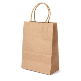 Duro 10"x5"x13" - 50 Pcs Brown Kraft Paper Bags. 95% POST CONSUMER MATERIALS & FSC CERTIFIED 