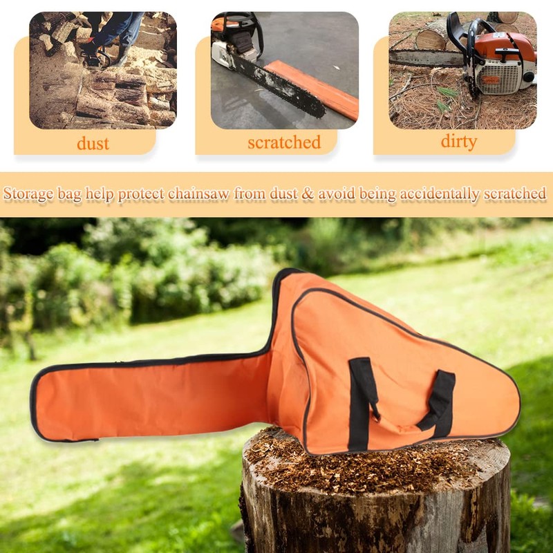 Shine123 Chainsaw Bag Carrying Case Fits 18" Saw - 600D