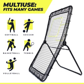 Victorem Lacrosse Rebounder for Backyard - 6x4 Ft. Volleyball Rebounder, Easy to Setup Bounce Back Net with 5 Rebound Angles - Rebound Net for Lacrosse, Basketball, Tennis & Softball