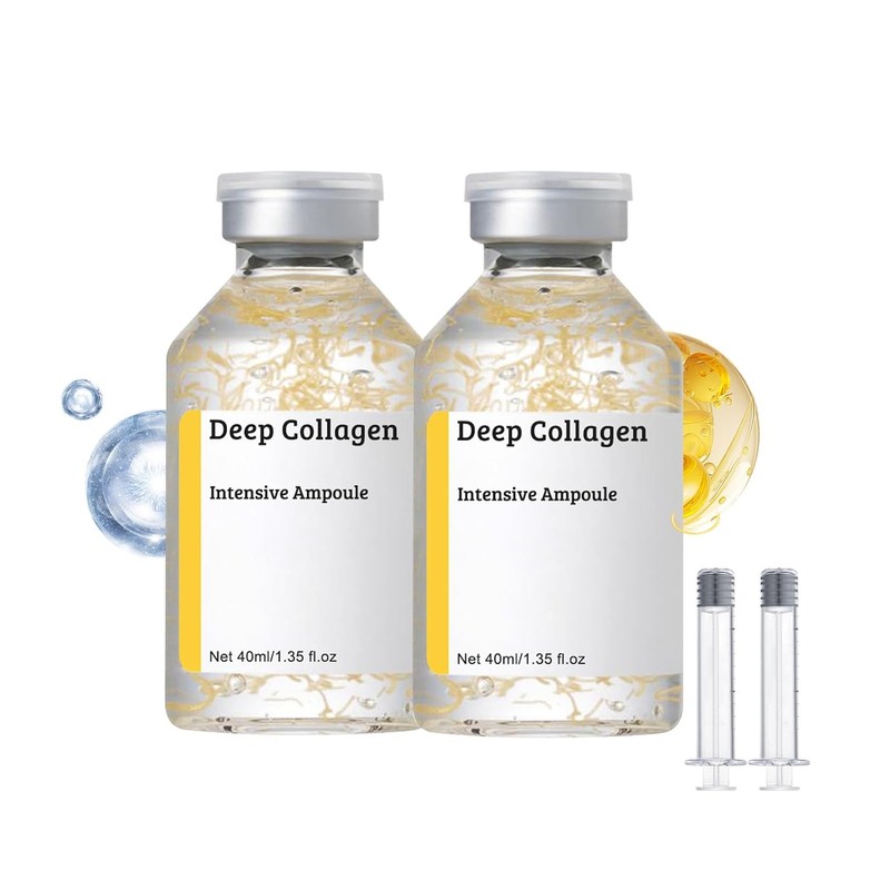 2PCS Deep Collagen,Sérum Facial Colágeno y Péptidos,Peptidos Faciales,40ml