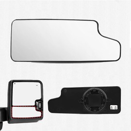 Leolarmen Passenger Lower Heated Side Mirror Glass Compatible with 2020-2025 Chevy Silverado 1500 2500HD 3500HD GMC Sierra, Right Convex Mirror Replacement with Backplate for 84468913