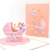 Fassory 3D Pop-up New Baby Greeting Card, Baby Shower Card,