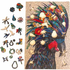 Twigg Puzzle Wooden Jigsaw Puzzle 389 Piece - Black Cockatoo