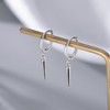 SLUYNZ Sterling Silver Spike Small Hoop Earrings for Women Geometric
