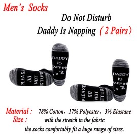 JXGZSO Mom/Dad Socks Please Do Not Disturb Mommy/Daddy Is Napping Socks Funny Socks Gift For Mom/Dad Nap Time Socks (daddy is napping)