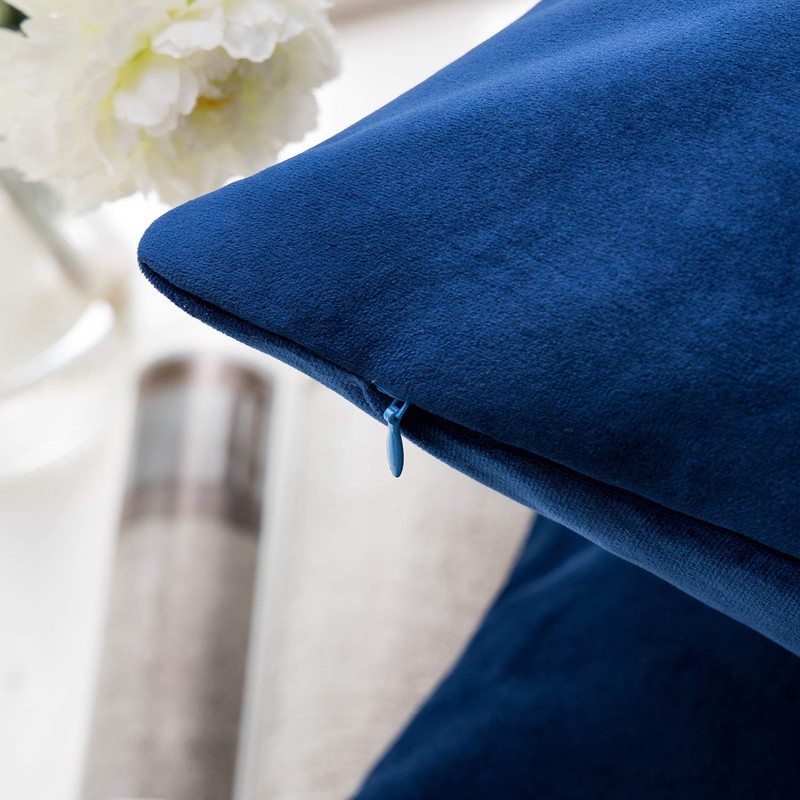 Phantoscope Pack of 2 Velvet Decorative Throw Pillow Covers Soft