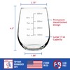 Bevvee Wine Measuring Cup - Stemless Wine Glass - Engraved