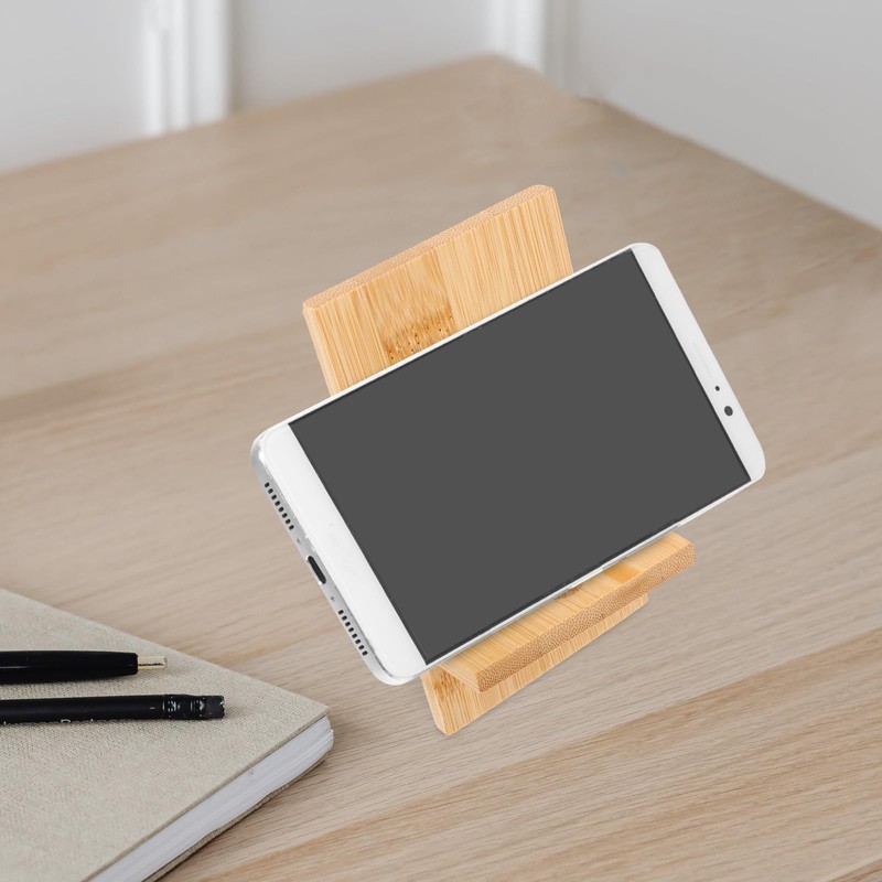 VILLCASE 2 x Bamboo Phone Holder, Universal Tablet Stand, Desktop