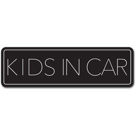 Kids Insign, Simple Design, Kids in Car, Kids On Board Sticker, Sign, Simple, Black (Magnet)