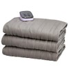 OakRidge Digital Comfort Fleece Heated Twin Blanket - Grey, 100%
