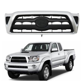 GXYWADY Front Grille Chrome with Black Insert Replacement for Tacoma 2005 2006 2007 2008 TO1200268