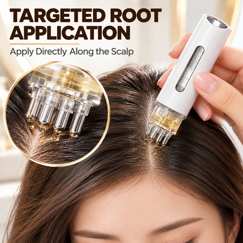 Scalp Applicator for Hair Care – Dual Reservoir Liquid Dispenser