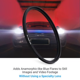 JJC 49mm Blue Streak Anamorphic Effect Filter for Phone & Cameras Lens Photography Accessories