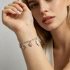 Charm Bracelet for Women Sterling Silver - Adjustable Dainty Layered