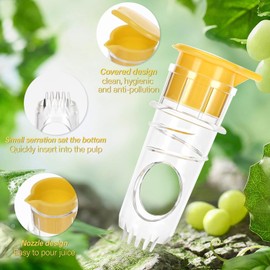Heyumybit Lemon Juicer,Lime Squeezer,Small Manual Juicer,Portable Orange Squeezer with Filter,Citrus Fruit Press for Lemon,Lime,Orange,and Grapefruit