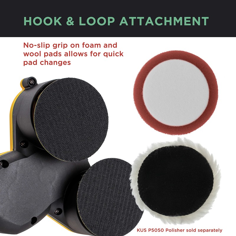 TCP Global 4 Inch Buffing Pads Set - 5 Waffle