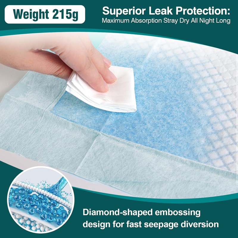 BIGGMED Heavy Duty Disposable Bed Pads 48" x 36" 25