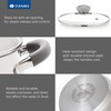 Daniks Modern 10-Piece Stainless Steel Cookware Set with Glass Lids,