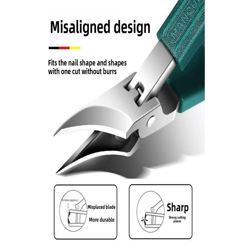 Professional Eagle Beak Angled Nail Clippers Set - Wide Slanted