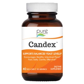 Pure Essence Candex Supplement - Yeast Overgrowth Supplement with Digestive Enzymes, Yeast Infection Probiotic Aid for Men and Women - 40 Capsules