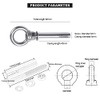 6 Pcs M6x60mm Expansion Bolt, 304 Stainless Steel Ring Lifting