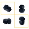ZCLGOOD 10PCS 1/4" NPT Black Cable Glands, IP68 Waterproof Nylon