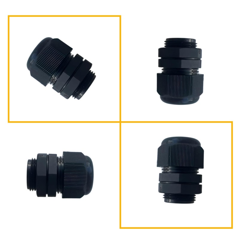 ZCLGOOD 10PCS 1/4" NPT Black Cable Glands, IP68 Waterproof Nylon