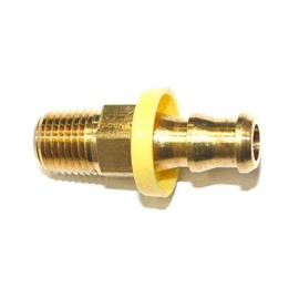 Interstate Pneumatics FL146 Easy Lock Brass Hose Fittings, Connectors, 3/8 Inch Push-Lock Barb x 1/4 Inch Male NPT End-Pack of 5